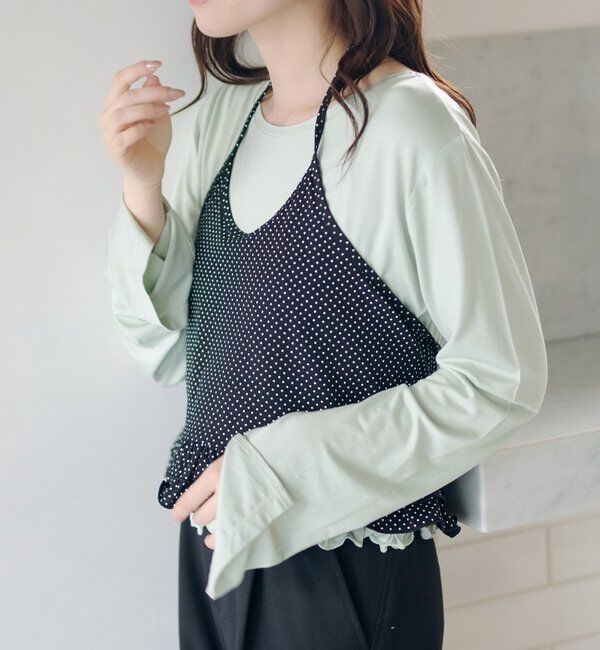  「ドットフリルキャミSET」|Tシャツ・カットソー|