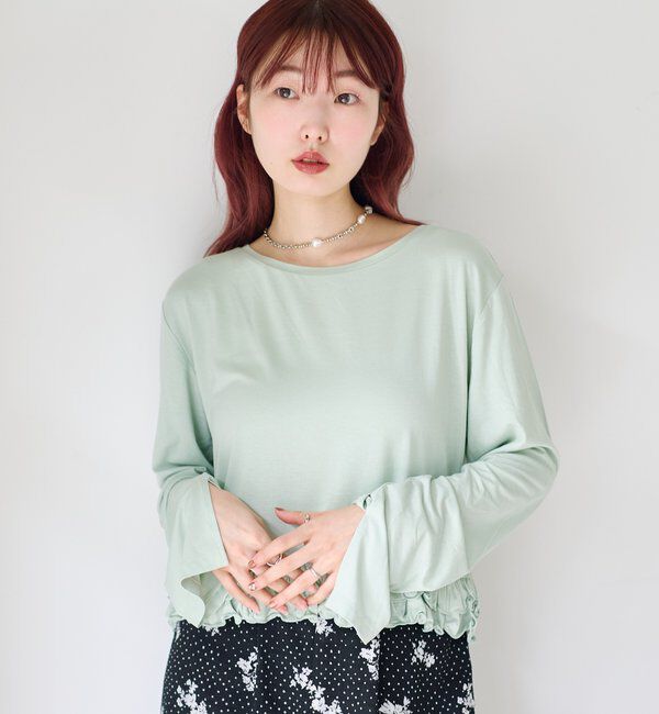  「ドットフリルキャミSET」|Tシャツ・カットソー|