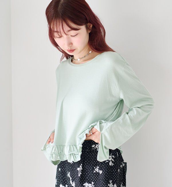  「ドットフリルキャミSET」|Tシャツ・カットソー|