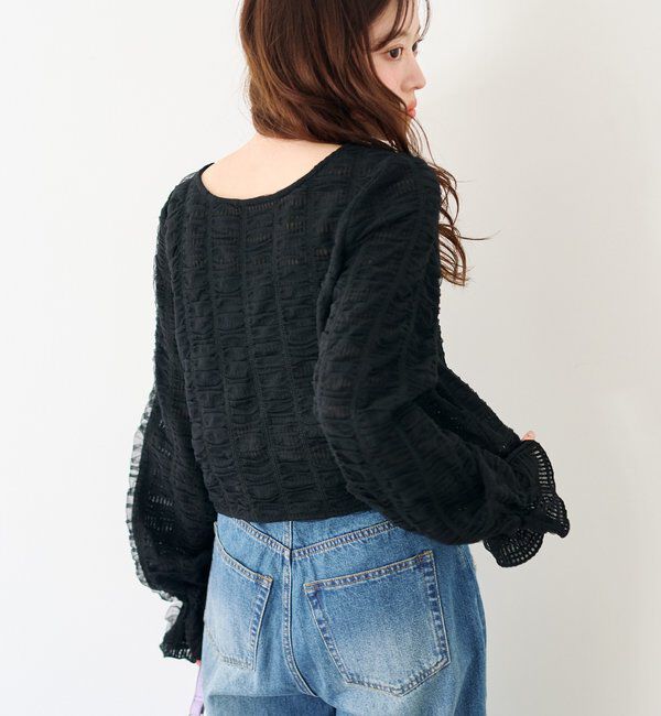  「チュールリボンブラウス」|シャツ・ブラウス|