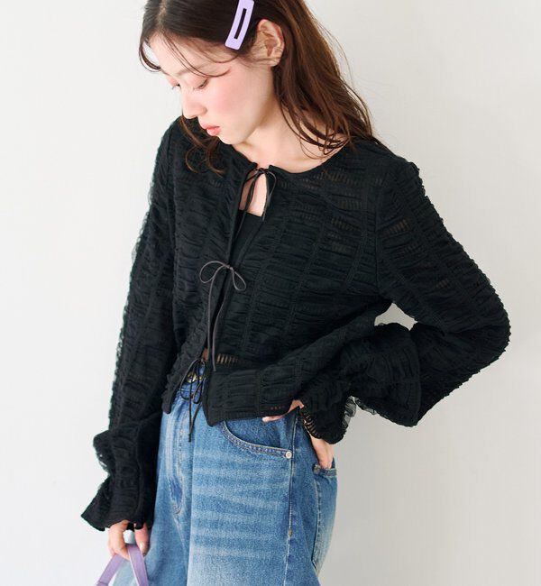  「チュールリボンブラウス」|シャツ・ブラウス|