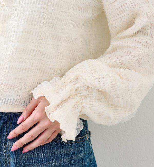  「チュールリボンブラウス」|シャツ・ブラウス|