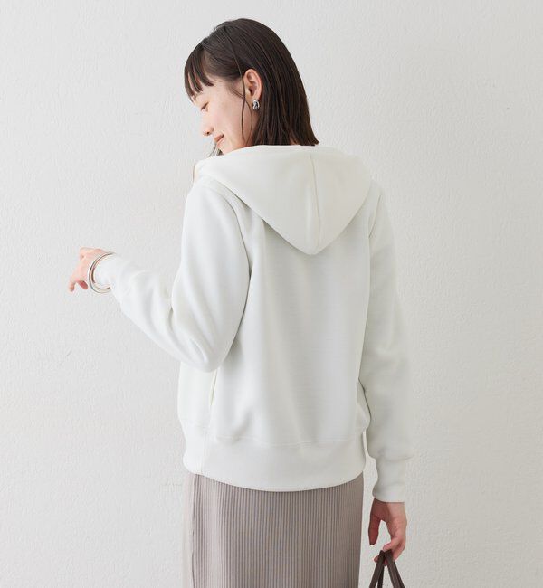  「【WEB限定/キレイめ上品】スポンジダンボールZIPパーカーカットソー」|パーカー|