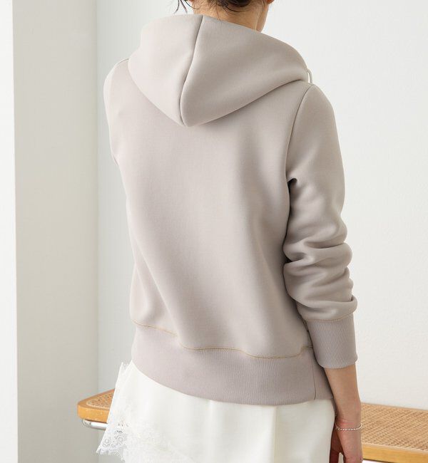  「【WEB限定/キレイめ上品】スポンジダンボールZIPパーカーカットソー」|パーカー|