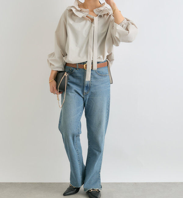  「【全骨格美脚見え！】slit DENIM」|デニム|