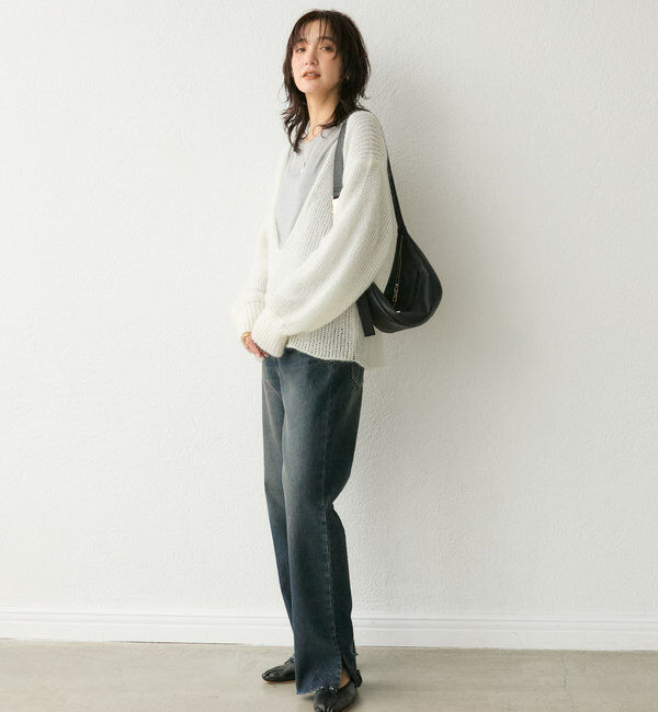  「【全骨格美脚見え！】slit DENIM」|デニム|