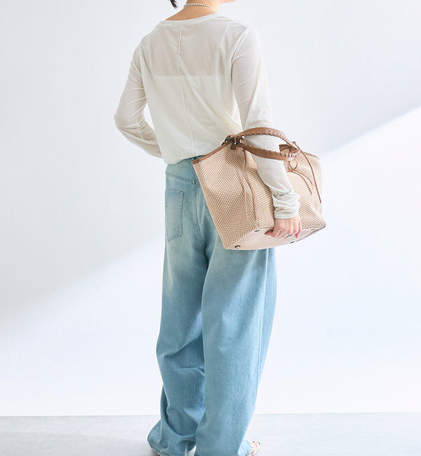  「【1枚でも様になる】シアーベロアロンT」|Tシャツ・カットソー|