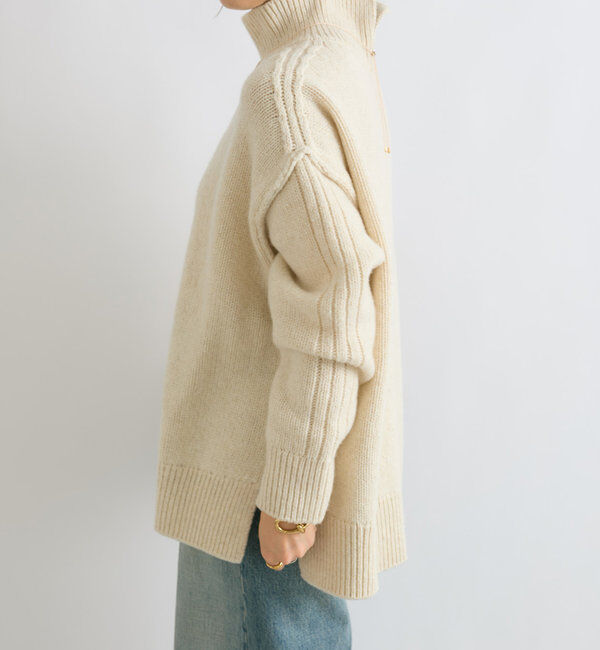  「【暖かな素材感/リバイバル】MIXヤーンタートルニット」|ニット・セーター|