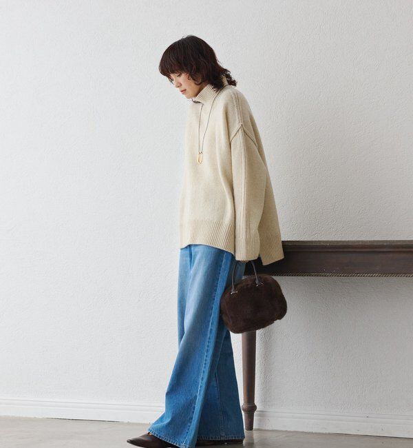  「【暖かな素材感/リバイバル】MIXヤーンタートルニット」|ニット・セーター|