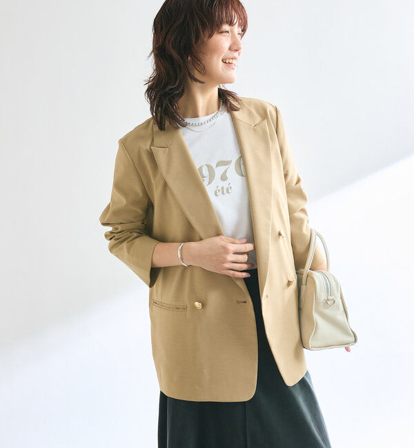  「【オンオフ着れる】ライトピークドラペルジャケット」|テーラードジャケット|