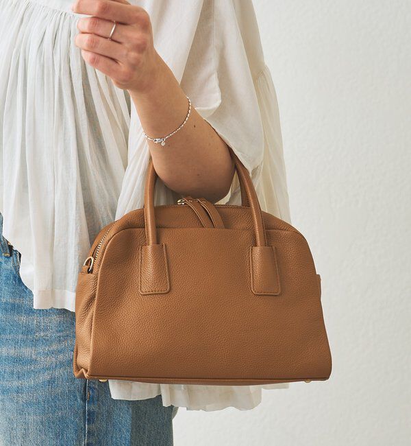  「【キレイめにもカジュアルにも】レザーボストン」|トートバッグ|