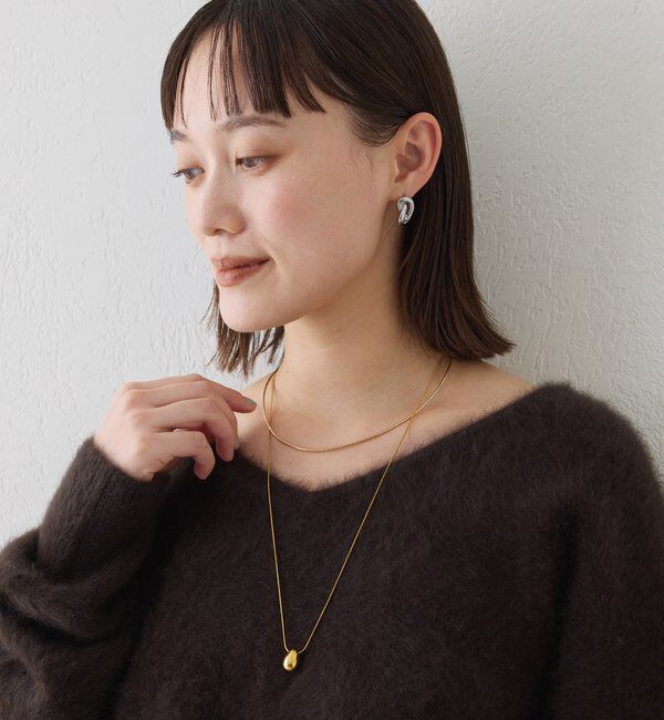  「【R.good(アールドットグッド)】エッグモチーフスライドネックレス」|リング|