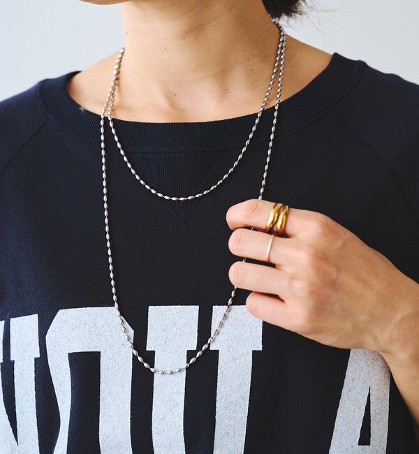  「【R.good（アールドットグッド）】オーバルボールロングネックレス」|リング|