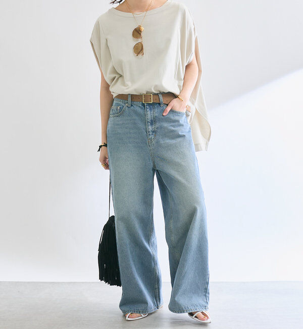 「【新色登場】【MONN.:. （モン）】ワイドレッグデニム」|デニム|