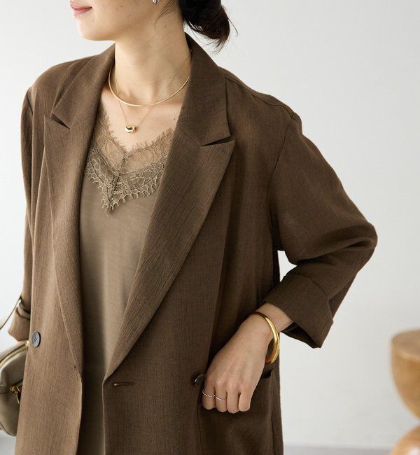  「予約【新色追加/ウォッシャブル】シアースラブオーバージャケット」|テーラードジャケット|