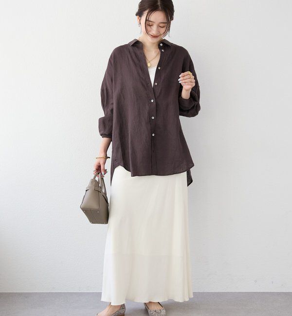  「【上品な揺れ感】キュプラ混バイアススカート」|スカート|