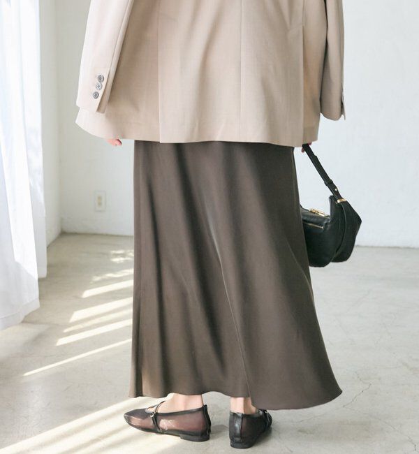  「【上品な揺れ感】キュプラ混バイアススカート」|スカート|