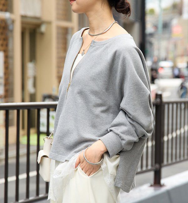  「【新色追加/抜け感◎】ハーフZIPスウェット」|Tシャツ・カットソー|