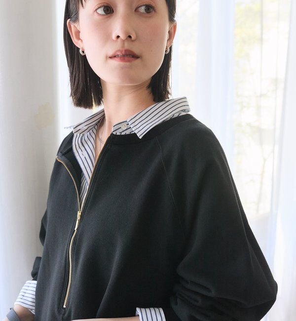  「【新色追加/抜け感◎】ハーフZIPスウェット」|Tシャツ・カットソー|