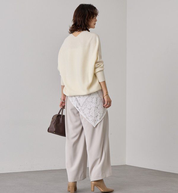  「【リバイバル/新色追加/7色展開】ウール100NEWバックボリュームニット」|ニット・セーター|