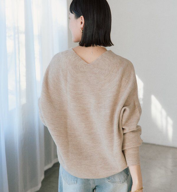  「【リバイバル/新色追加/7色展開】ウール100NEWバックボリュームニット」|ニット・セーター|