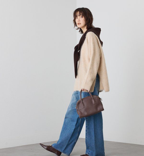  「【ヘアリーな質感】起毛ウールサイドスリットニット」|ニット・セーター|