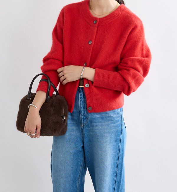  「【上質素材】ヘアリーヤーン2wayカーディガン」|カーディガン|