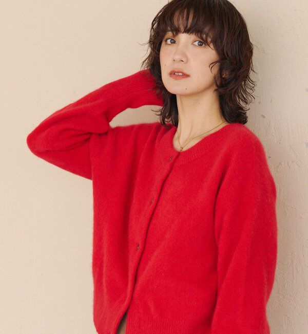  「【上質素材】ヘアリーヤーン2wayカーディガン」|カーディガン|