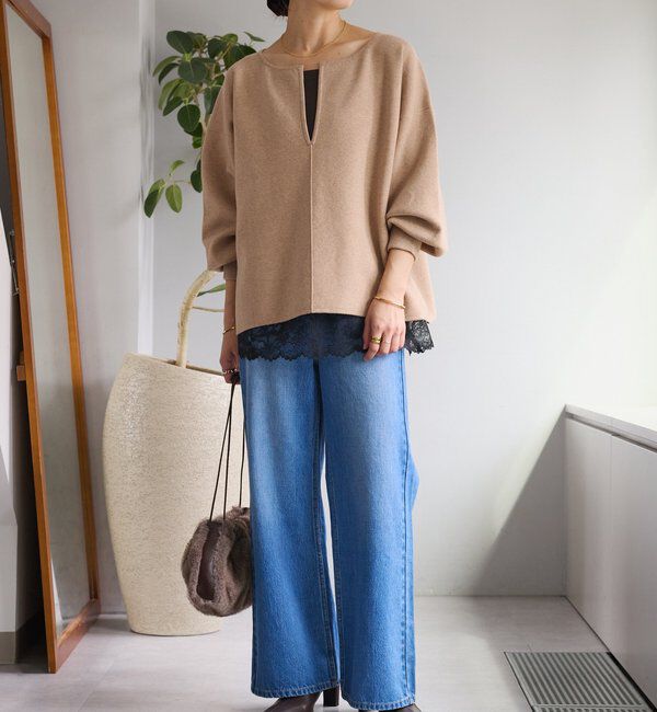  「【MONN.:.(モン)】バギーデニムパンツ」|デニム|