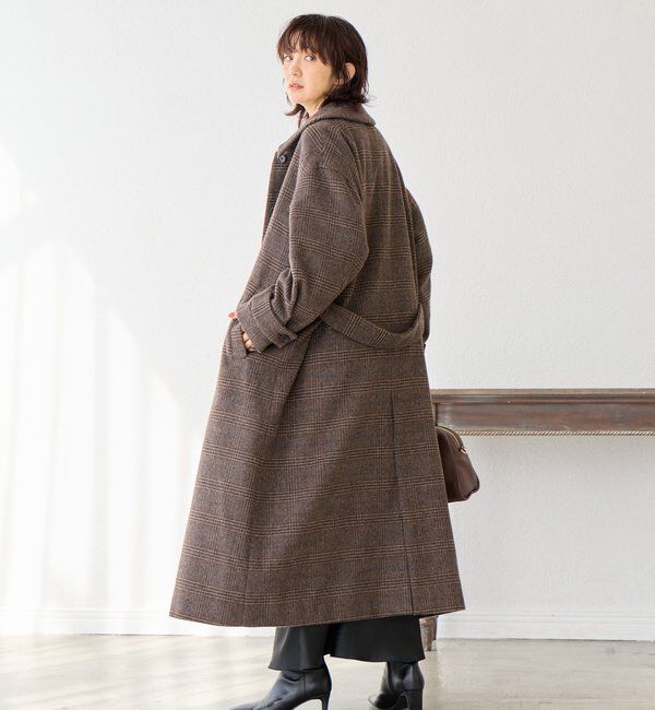  「【インフルエンサーSHIHO企画】チェックステンカラーコート」|その他|