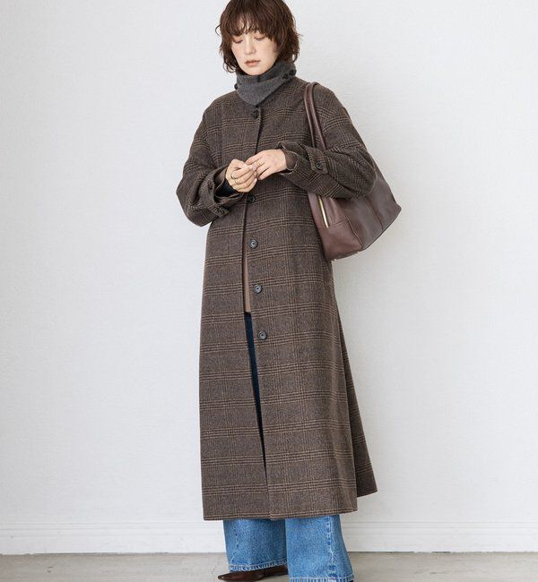  「【インフルエンサーSHIHO企画】チェックステンカラーコート」|その他|