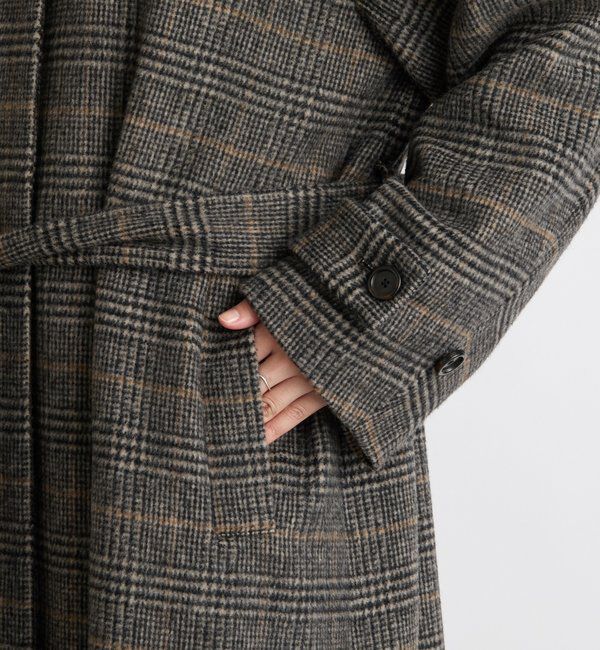  「【インフルエンサーSHIHO企画】チェックステンカラーコート」|その他|