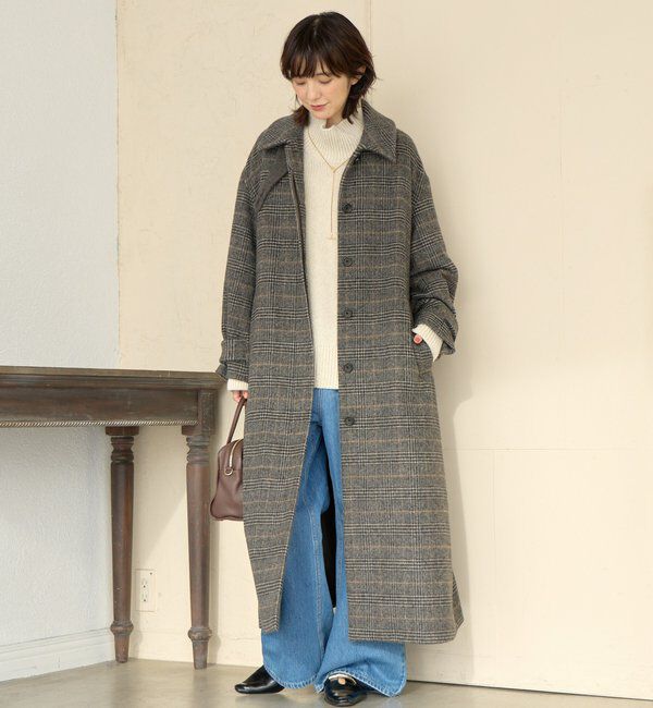  「【インフルエンサーSHIHO企画】チェックステンカラーコート」|その他|