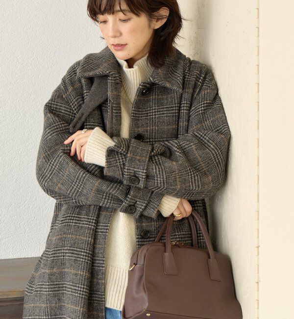  「【インフルエンサーSHIHO企画】チェックステンカラーコート」|その他|