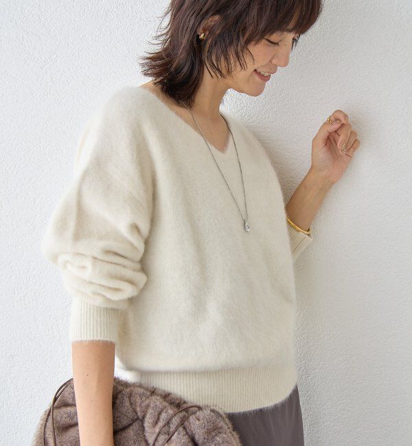  「【最高気温5度の寒い日に！/リバイバル】ファーヤーン2WAYニット」|ニット・セーター|