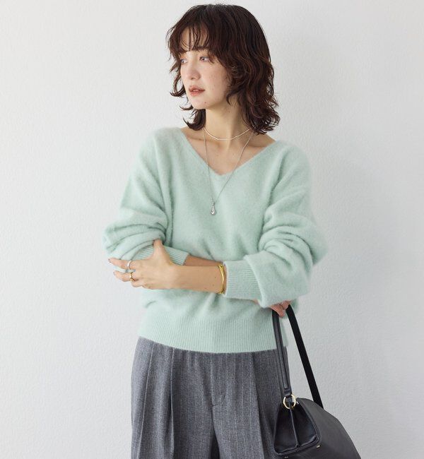  「【最高気温5度の寒い日に！/リバイバル】ファーヤーン2WAYニット」|ニット・セーター|