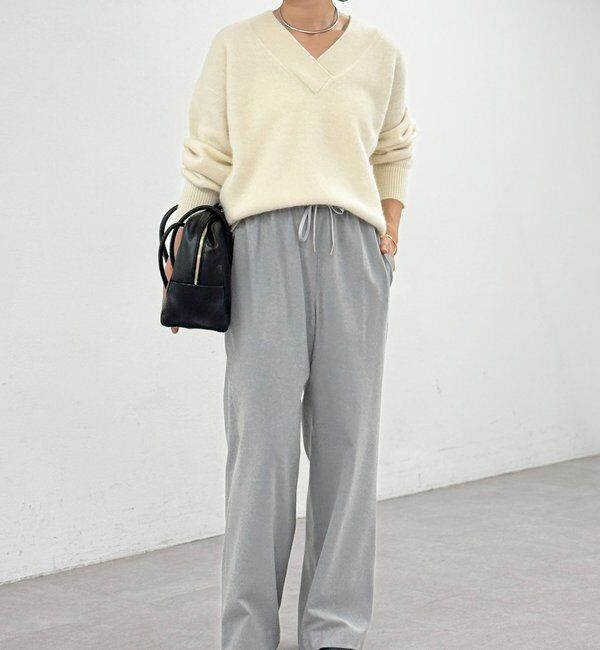  「【真冬まで暖か】両面起毛イージーストレートパンツ」|チノ|