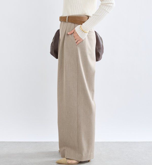  「【真冬もあたたか】裏起毛スラックスパンツ」|チノ|