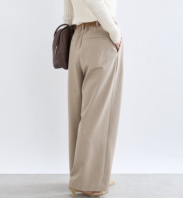  「【真冬もあたたか】裏起毛スラックスパンツ」|チノ|