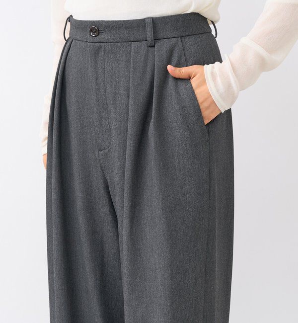  「【真冬もあたたか】裏起毛スラックスパンツ」|チノ|