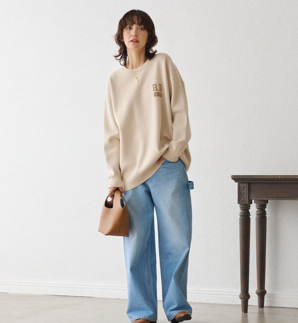  「【バックロゴが目を惹く】アスレチックロゴニット」|ニット・セーター|