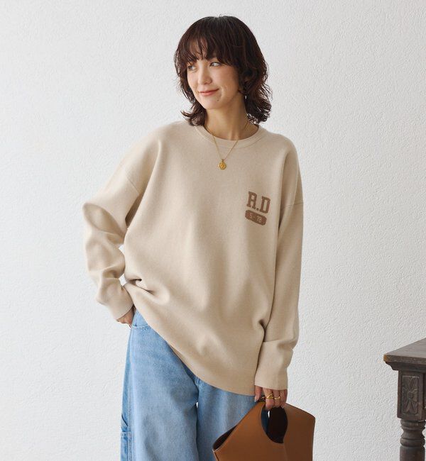  「【バックロゴが目を惹く】アスレチックロゴニット」|ニット・セーター|