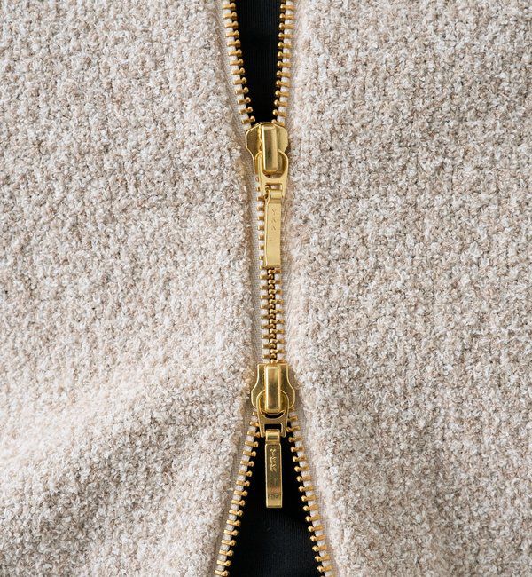  「【大人のこなれ感】メランジブークレーZIPニット」|カーディガン|