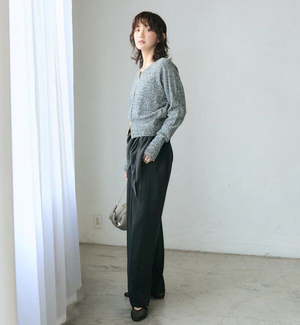  「【大人のこなれ感】メランジブークレーZIPニット」|カーディガン|