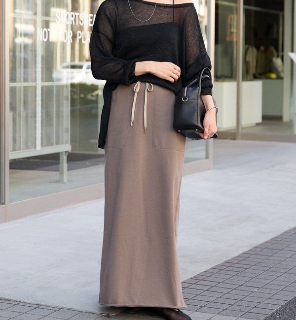  「予約【イージーな着心地】スエットロングスカート」|スカート|