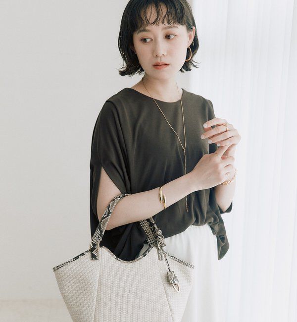  「予約【ショルダーストラップ付き】レザーパイピングミニトート」|クラッチバッグ|