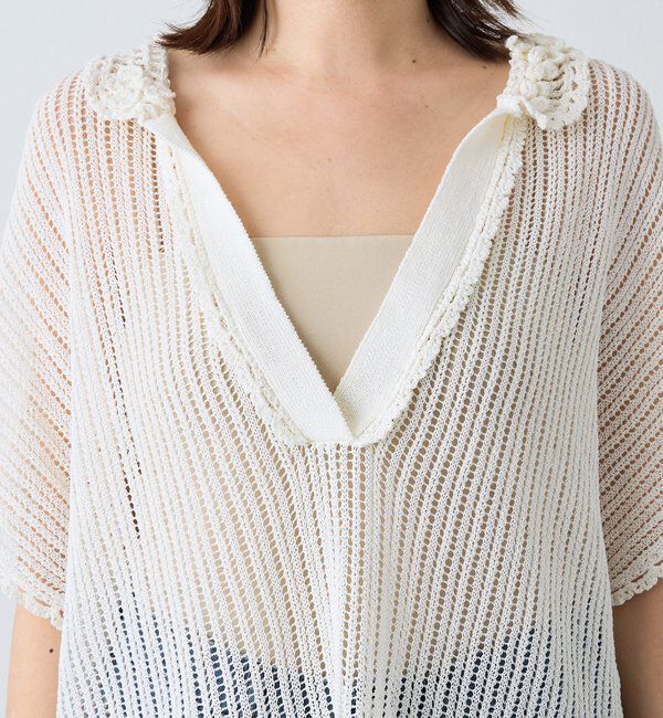  「【a Nice （ア ・ニース）】クロシェカラーニット」|ニット・セーター|