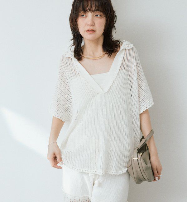  「【a Nice （ア ・ニース）】クロシェカラーニット」|ニット・セーター|