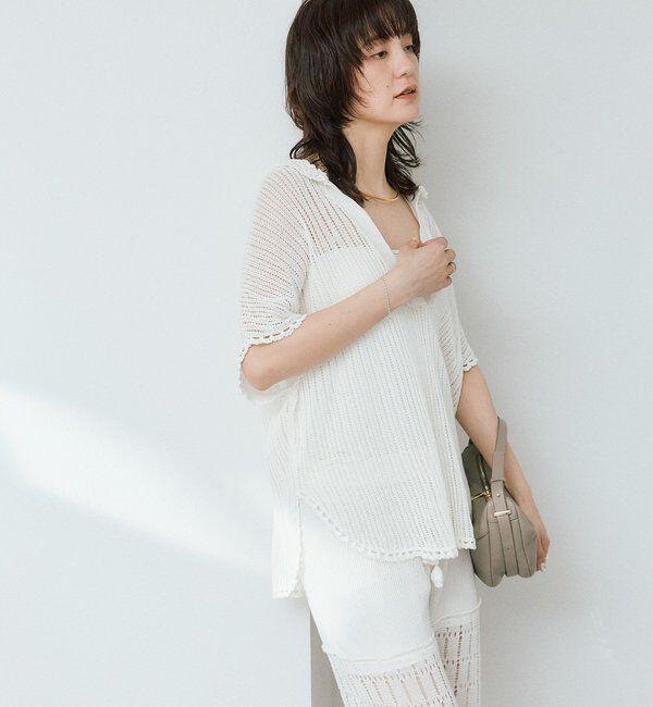  「【a Nice （ア ・ニース）】クロシェカラーニット」|ニット・セーター|