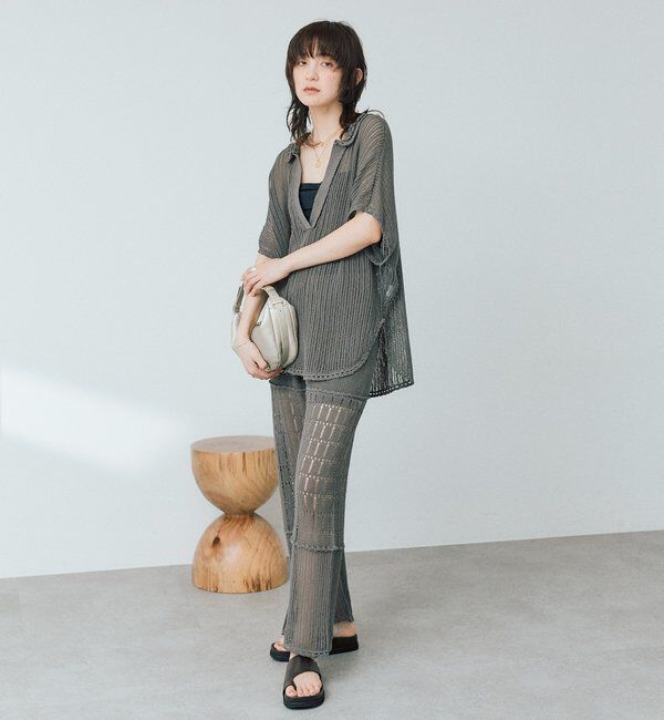  「【a Nice （ア ・ニース）】クロシェカラーニット」|ニット・セーター|